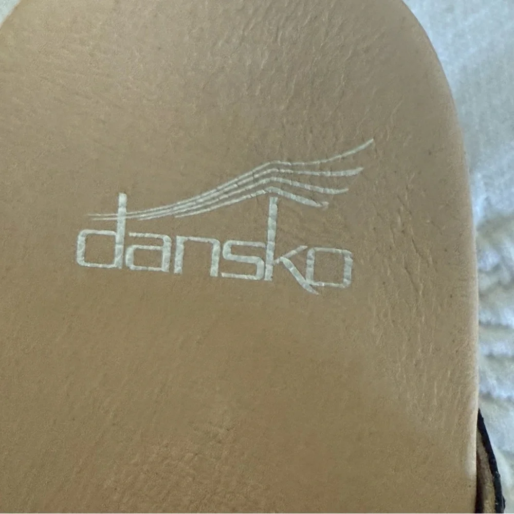 Dansko Amy Slide Black Leather Slide Sandals size 10.5